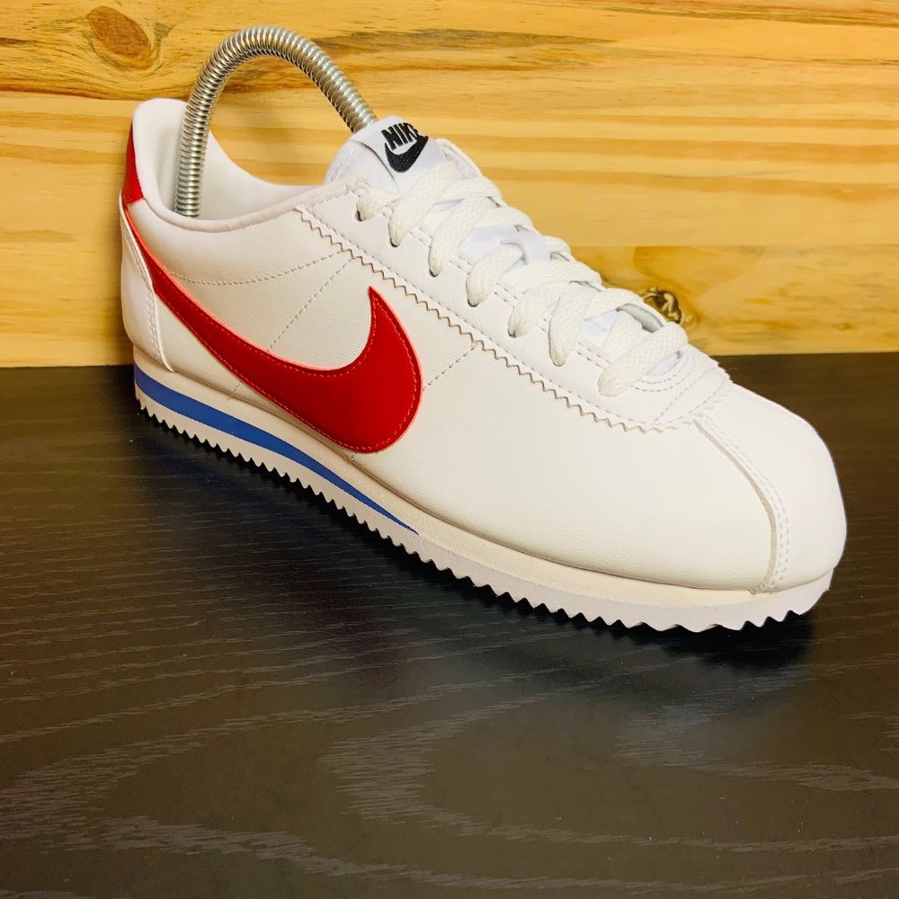 New Nike Classic Cortez Leather USA Red White Blue - Picture 3 of 8